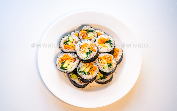  korean food Kimbap - Stock Photo - Images
