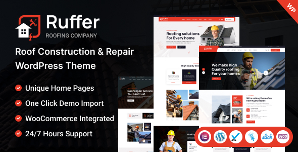 Ruffer – Roof Construction & Repair WordPress Theme
