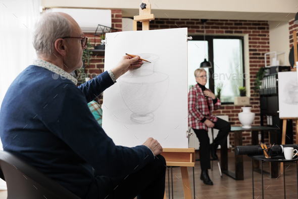 Taking up art classes in retirement