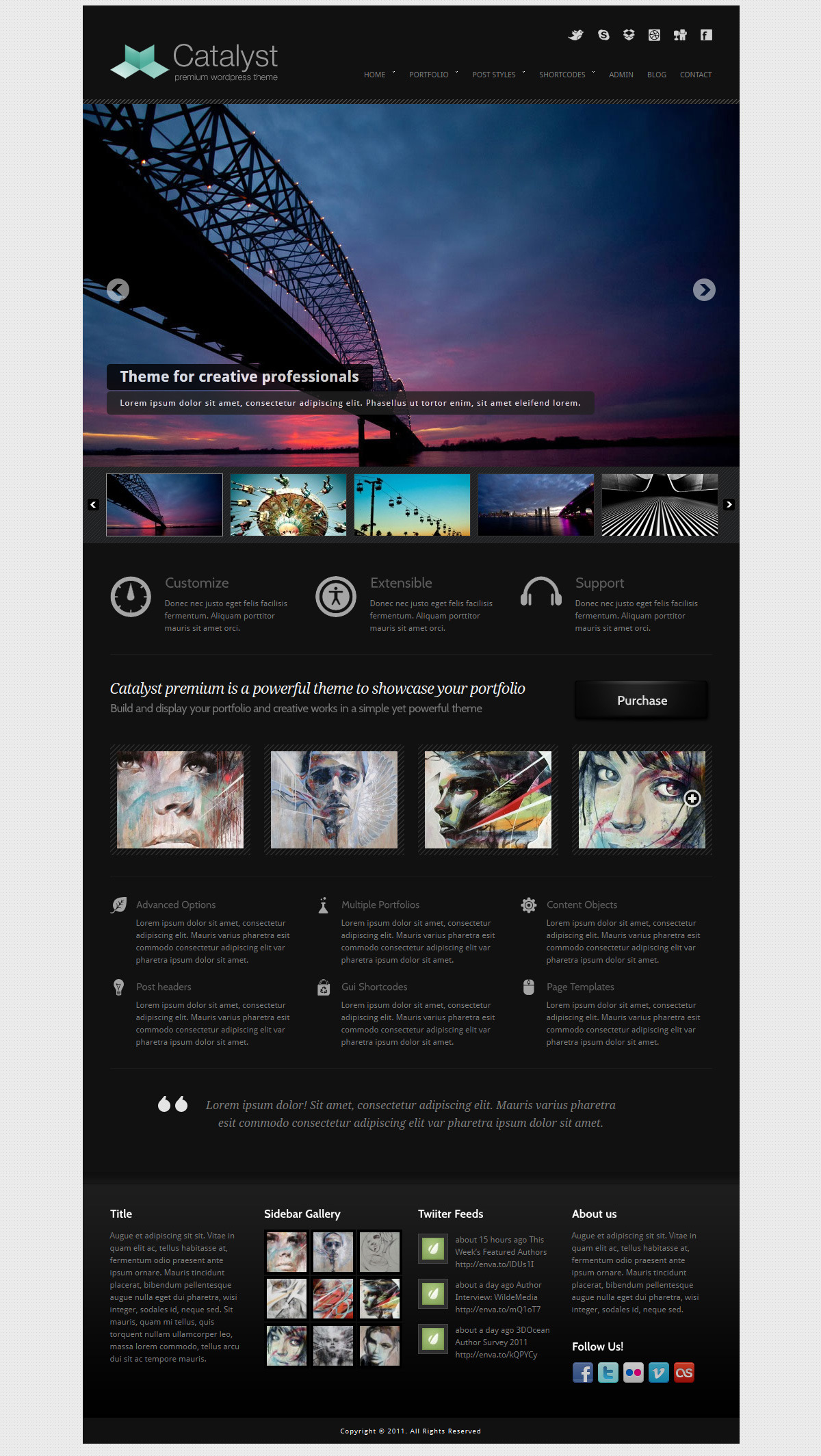 Catalyst Wordpress Portfolio Theme by imaginem | ThemeForest