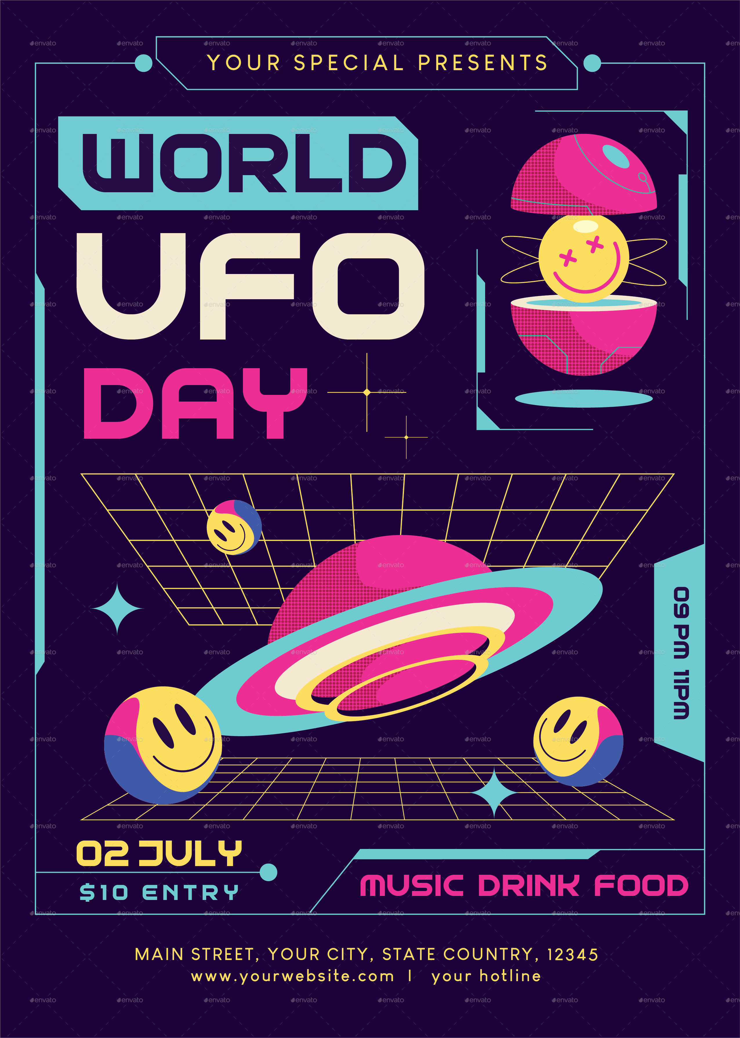 World UFO Day Flyer, Print Templates | GraphicRiver