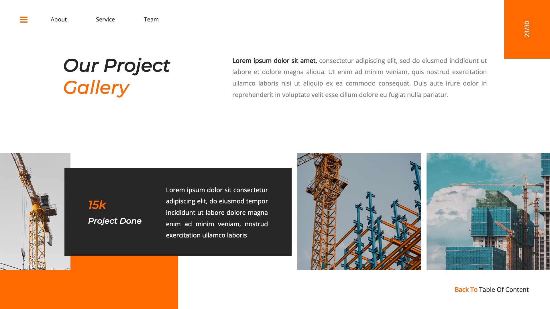 Constructer - Construction Google Slides Template, Presentation Templates