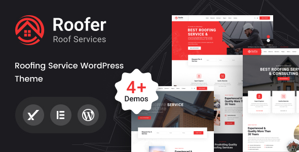 Roofer - Roofing Services WordPress Theme