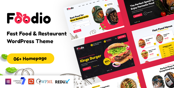 Foodio – Fast Food Restaurant WordPress Theme