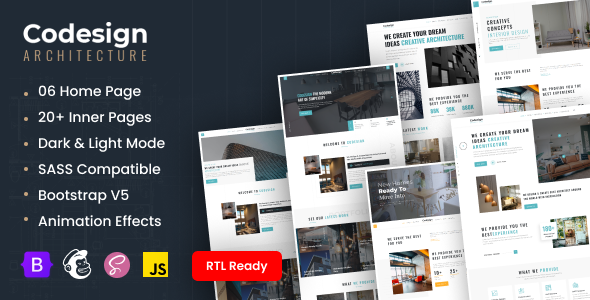 CoDesign - Architect & Interior Design HTML Template + RTL
