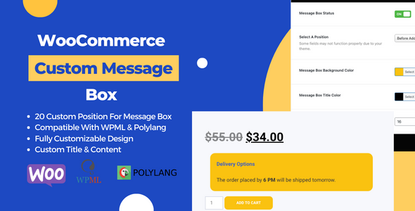 WooCommerce Custom Message Box