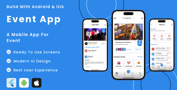 Event App - Flutter Mobile App Template  