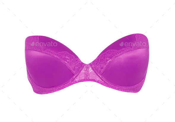 Female pink bra isolated - Stock Photo - Images