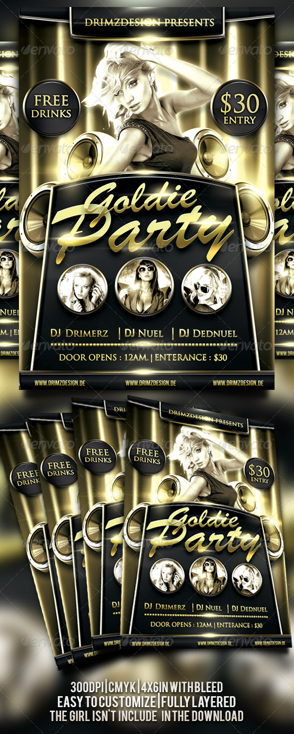 Goldie Flyer - Events Flyers