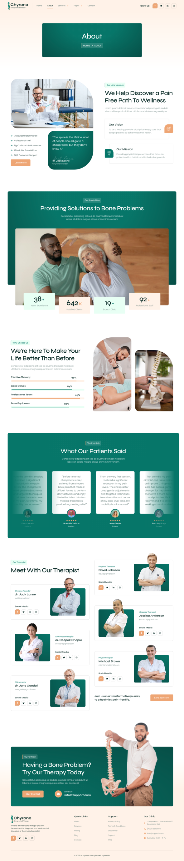 Chyrone ? Chiropractic & Physiotherapy Elementor Template Kit