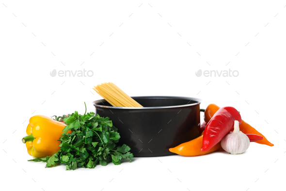 PNG, Concept of kitchen supplies and kitchen dish, isolated on white background - Stock Photo - Images
