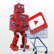 Retro Cartoon Robot Shopping Logo Reveal Bundle