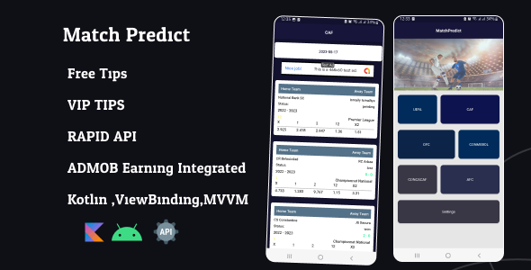 Match Predict Football Betting Prediction Full Android App With Rapid API