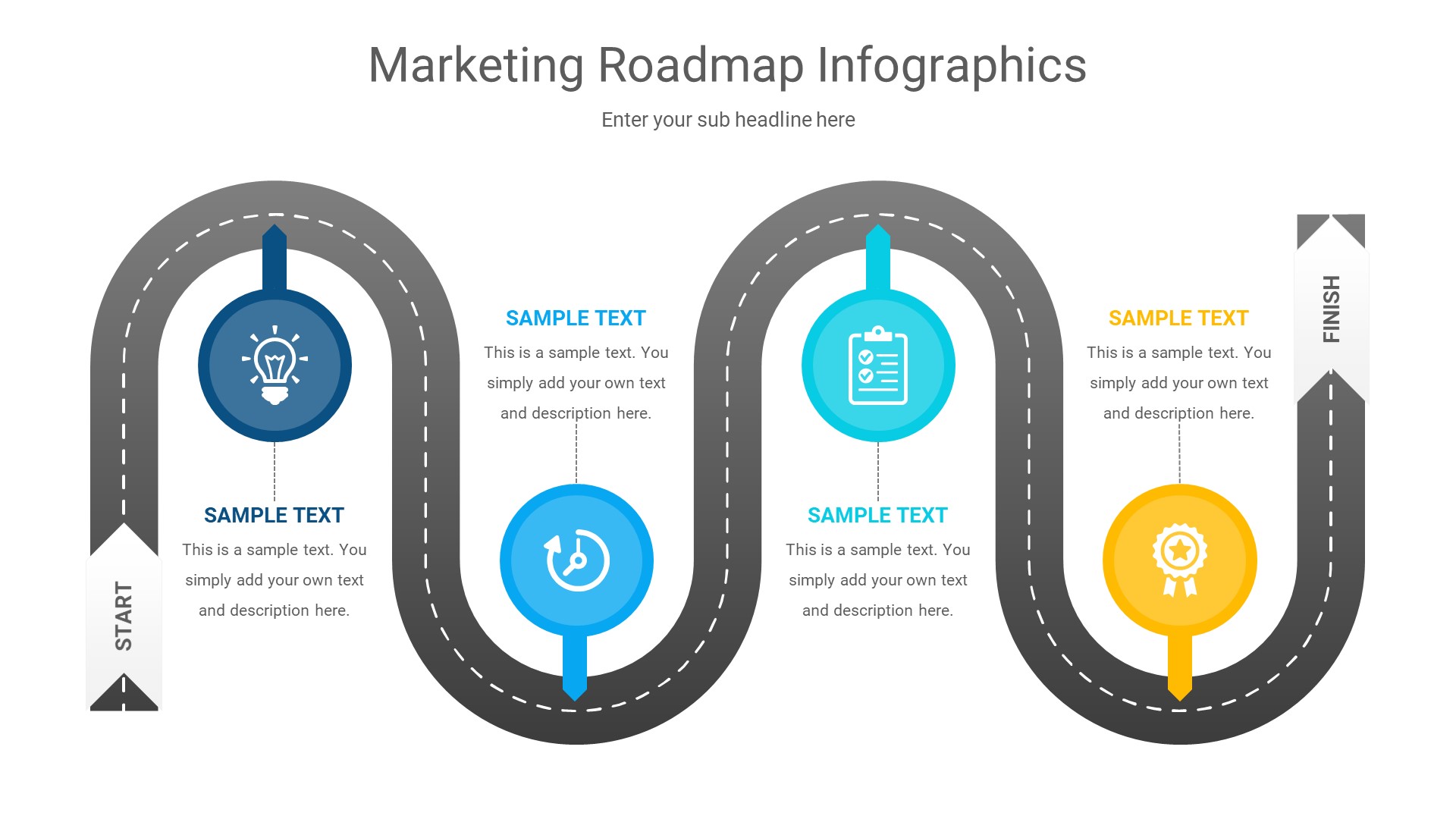 Marketing Roadmap Keynote Infographics Presentation, Presentation Templates