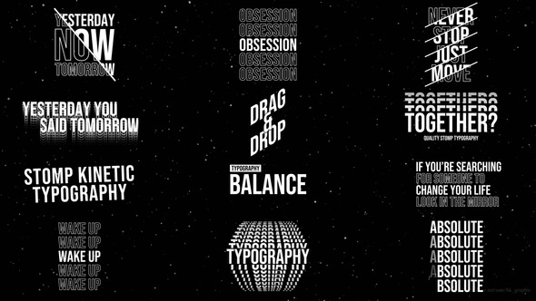 Kinetic Typography Titles | After Effects Titles template preview