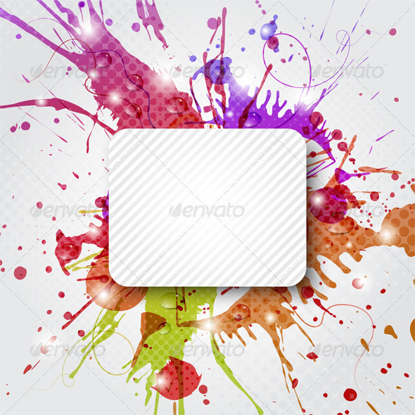 Background Element with Color Splashes - Backgrounds Decorative