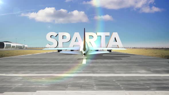 Commercial Airplane Landing Capitals And Cities   Sparta