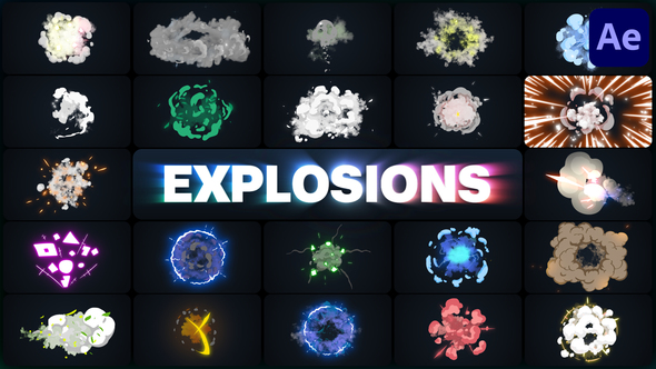 Advanced Explosions Pack for After Effects Elements template preview