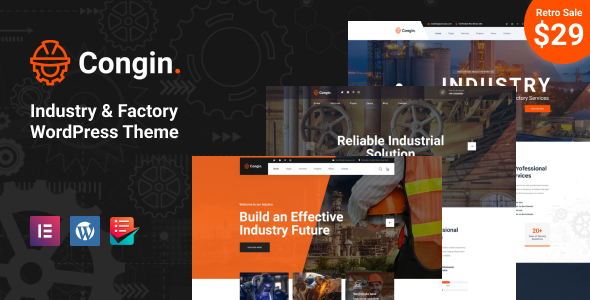 Congin – Industry & Factory WordPress Theme