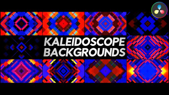 Kaleidoscope Backgrounds for DaVinci Resolve