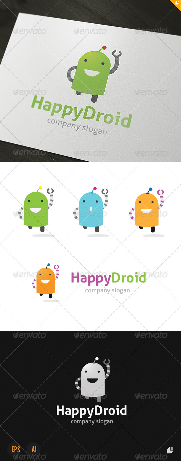 Happy Droid Logo - Objects Logo Templates