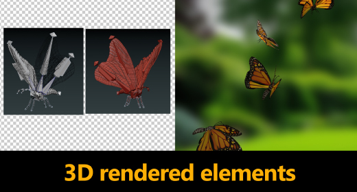 3d rendered elements