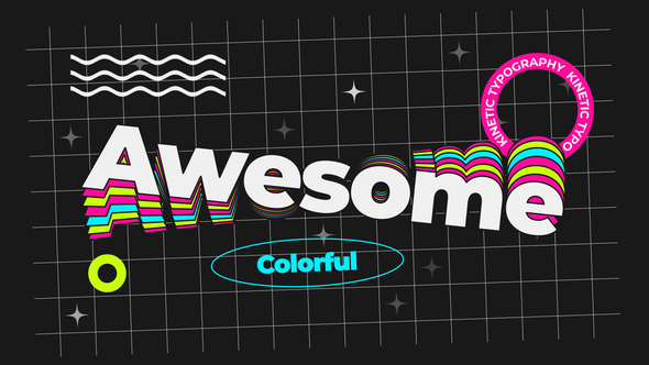 Colorful Kinetic Title Promo Titles template preview