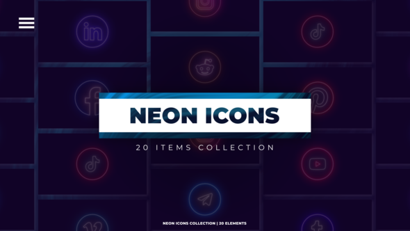 Neon Icons Elements template preview