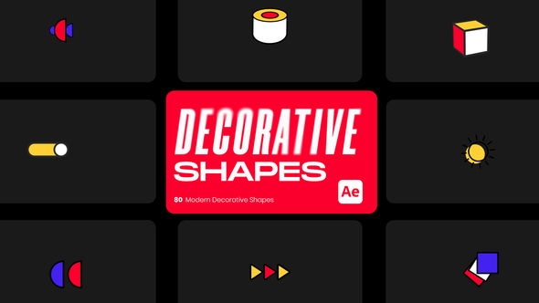Modern Decorative Shapes for After Effects Elements template preview