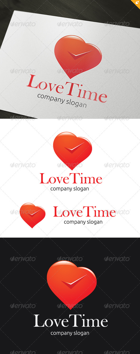 Love Time Logo - Vector Abstract