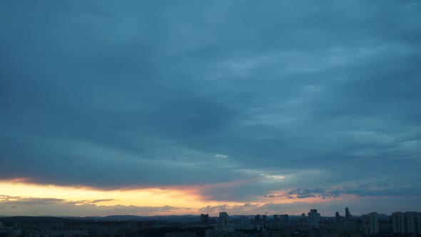Sunset Timelapse Clouds Colorful City