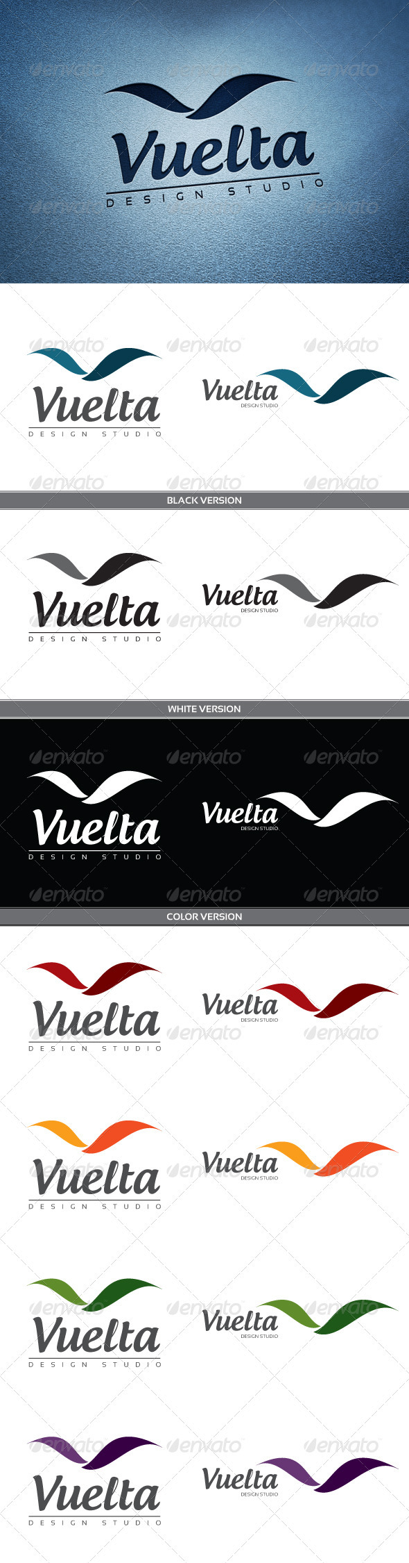 Vuelta 'V' Logo - Letters Logo Templates