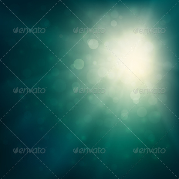 Green Defocused Lights Background - Backgrounds Decorative