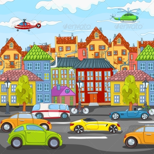 City Cartoon - Landscapes Nature