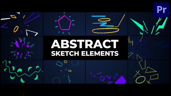 Abstract Sketch Elements | Premiere Pro MOGRT