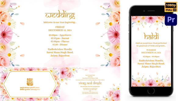 Indian Floral Wedding Invitation Style 02_MOGRT