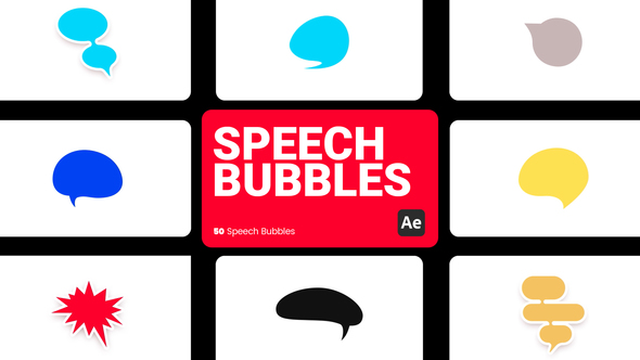 Speech Bubbles for After Effects Elements template preview