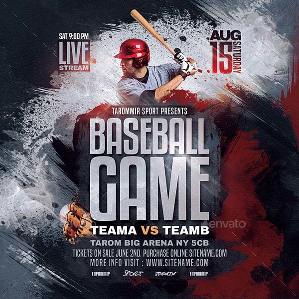 Baseball Game Flyer, Print Templates | GraphicRiver