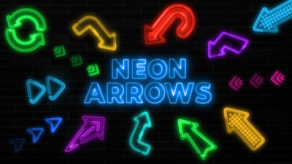 Animated Neon Arrows Package 1