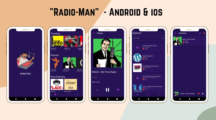 Radio Man v1.8 An Universal Radio Streaming App Flutter Android