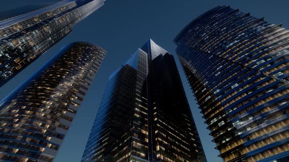 City Skyscrapers at Night alt