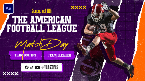 American Football Video Displays template preview