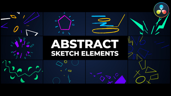 Abstract Sketch Elements | DaVinci Resolve