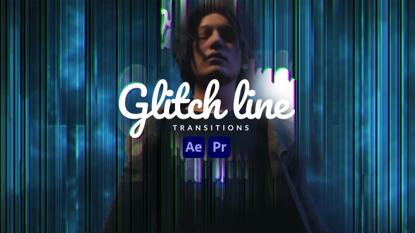 Glitch Line Transitions Elements template preview