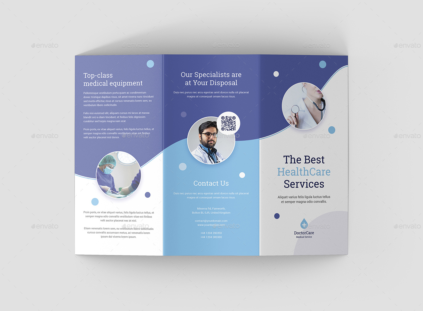 Doctor Care Brochure Tri-Fold Template, Print Templates | GraphicRiver