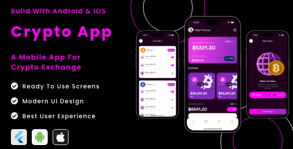 Crypto Exchange App - Flutter Mobile App Template
