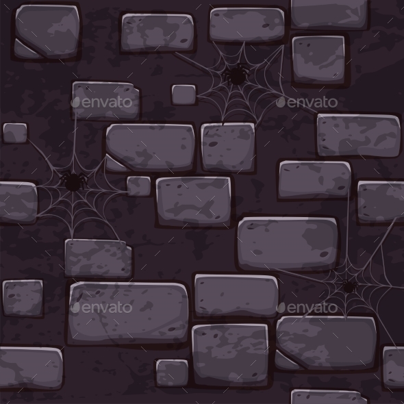 Cartoon Old Brick Wall Texture for 2D Game
