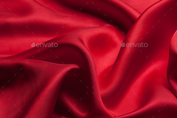 Red cloth waves background texture Stock Photo by FabrikaPhoto