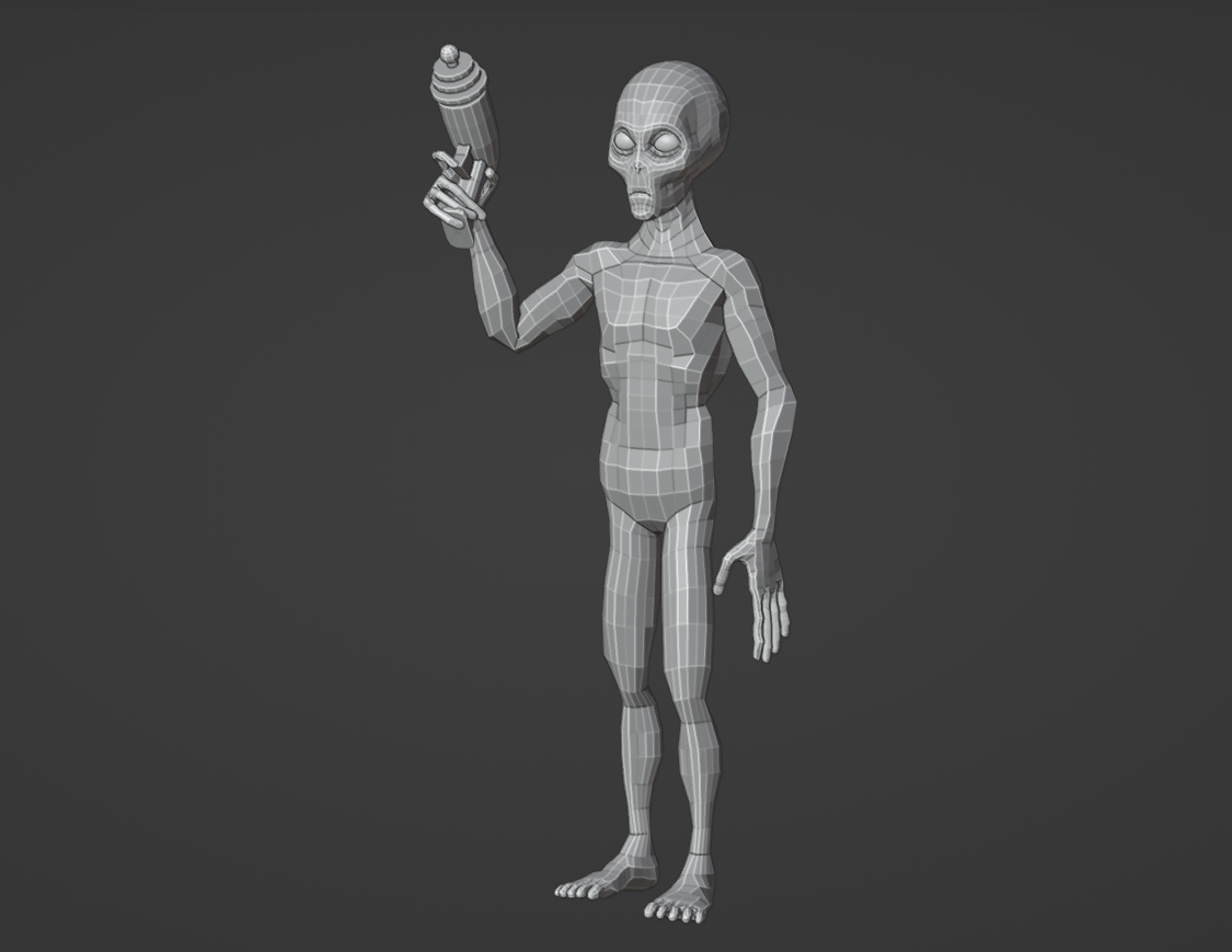 Space Alien UFO Sci-fi character Rigged by Atlant3D | 3DOcean