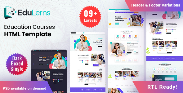 Edulerns  - Education Courses HTML Template